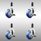 Service Caster 3 Inch 316SS Blue Poly Swivel 1-1/8 Inch Expanding Stem Caster Set Brake SCC SCC-SS316EX20S314-PPUBBLUE-TLB-118-4 - alternate 1